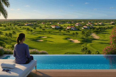 Perspectiva desde piscina